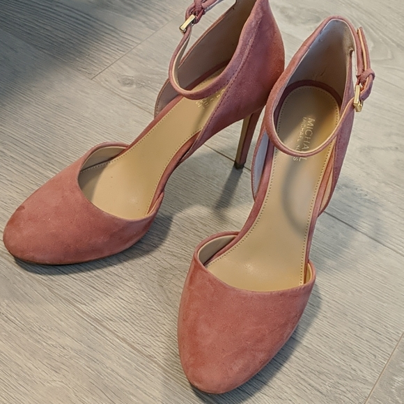 Michael Kors pink velvet heels
